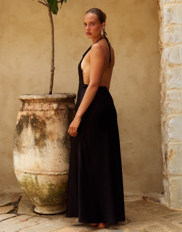 Runaway the Label - Jelena Halter Open Back Maxi Dress