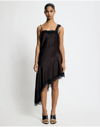 Lover - Calypso Lace Trim Asymmetric Mini Dress
