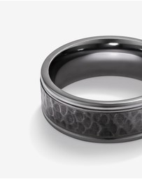 Michael Hill - 8mm Hammered Wedding Band In Tantalum
