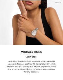 Michael Kors - Lexington Silver Chronograph Watch