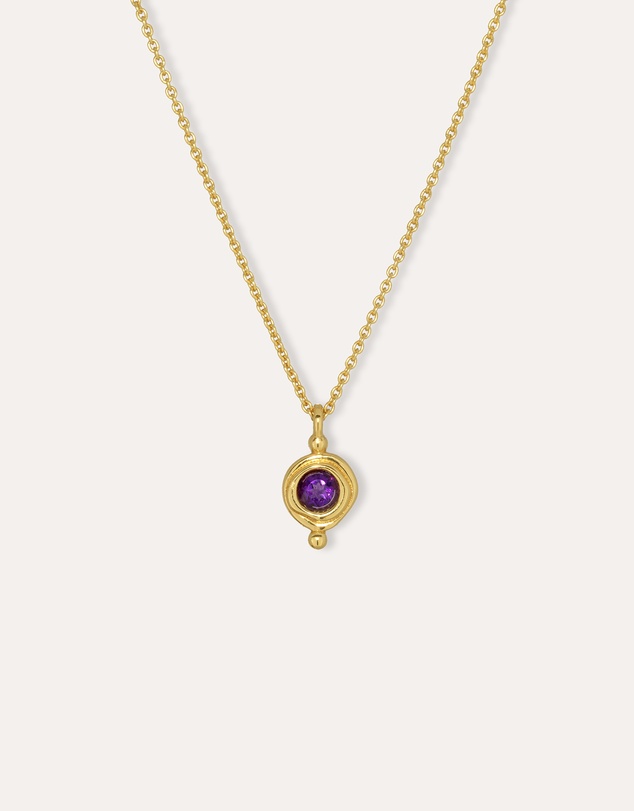 Ottoman Hands - February Birthstone Pendant Necklace