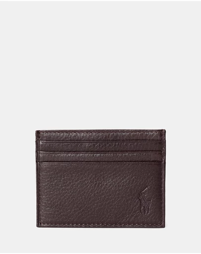 Polo Ralph Lauren - Pebbled Leather Card Case- ICONIC EXCLUSIVE