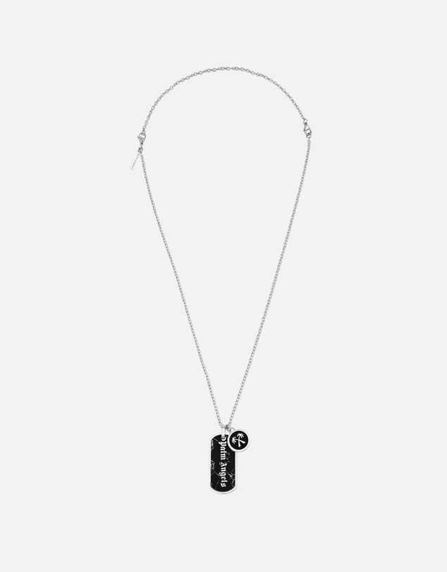 Palm Angels - Valerio SS Onyx Tag&Rondel Necklace