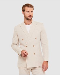 SABA - Elias Linen Cotton Double Breasted Blazer