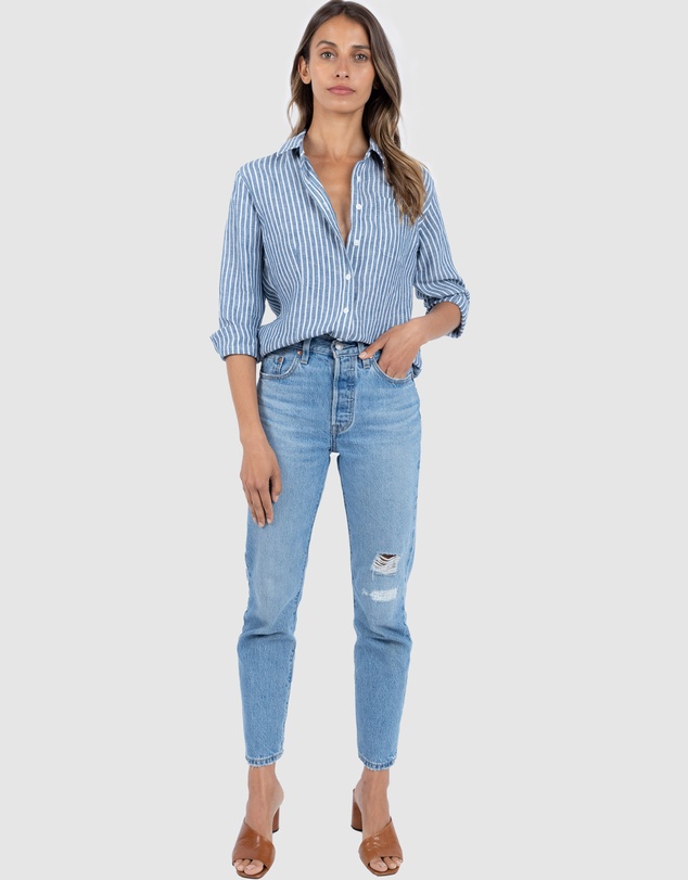 CAMIXA - Rina Striped Linen Shirt