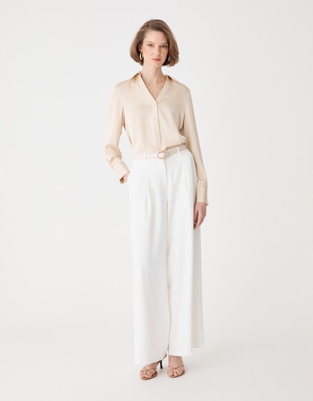 Forcast - Daphne Pleated Crepe Pants