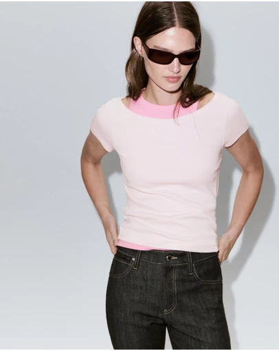 M.N.G - Two-Tone Contrast T-Shirt