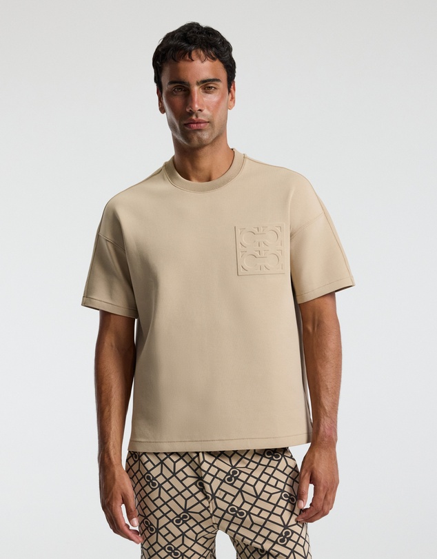 Calibre - Embossed Logo Short Sleeve Sweat Top Dune