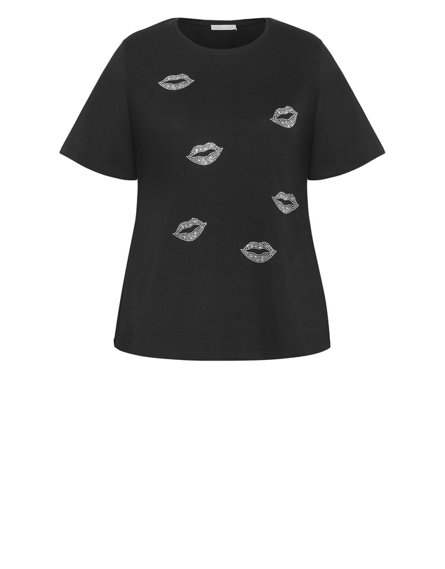 City Chic - Curved Hem Lip Tee