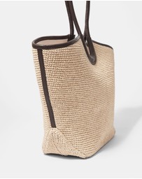 & Other Stories - Leather-Detailed Straw Tote