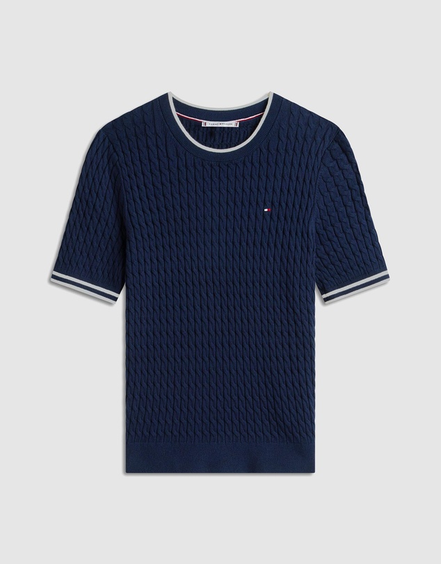 Tommy Hilfiger - Cable Knit Short Sleeve Jumper