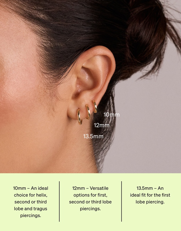 Michael Hill - 12mm Medium Polished Huggie Earrings in 10kt Yellow Gold