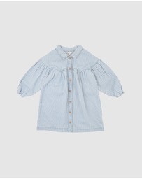 Fox & Finch - Winter Vacay Stripe Denim Dress - Kids
