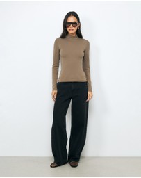 AERE - Mock Neck T-Shirt