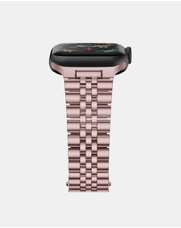 Friendie - Stainless Steel Link Bracelet Band - The Perth - Apple Watch Compatible