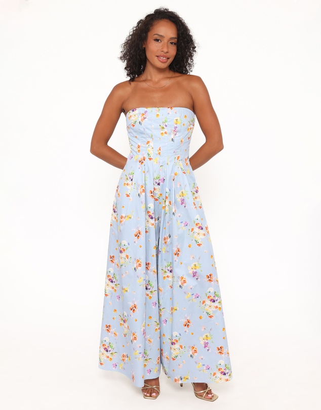 Petal & Pup - Wren Jumpsuit - Cornflower Blue Floral