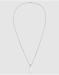 Kuzzoi - ICONIC EXCLUSIVE - Necklace Rod Pendant Rectangle in 925 Sterling Silver