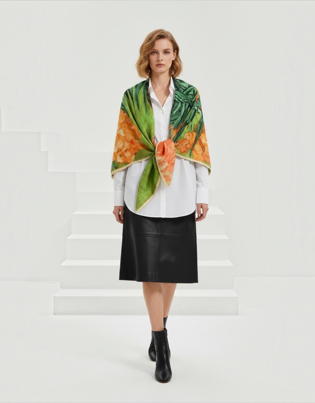 Mossée - Camille Satin Scarf