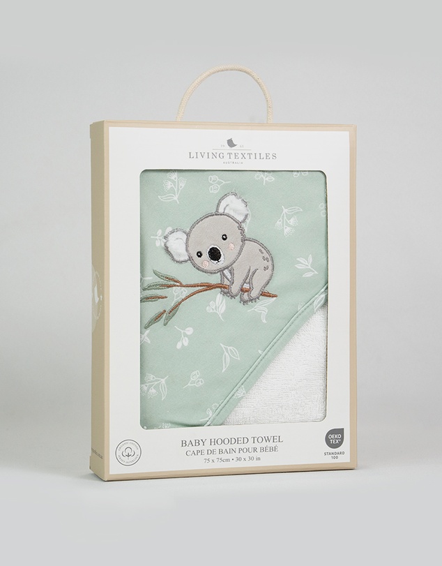 Living Textiles - Organic Hooded Towel - Australiana