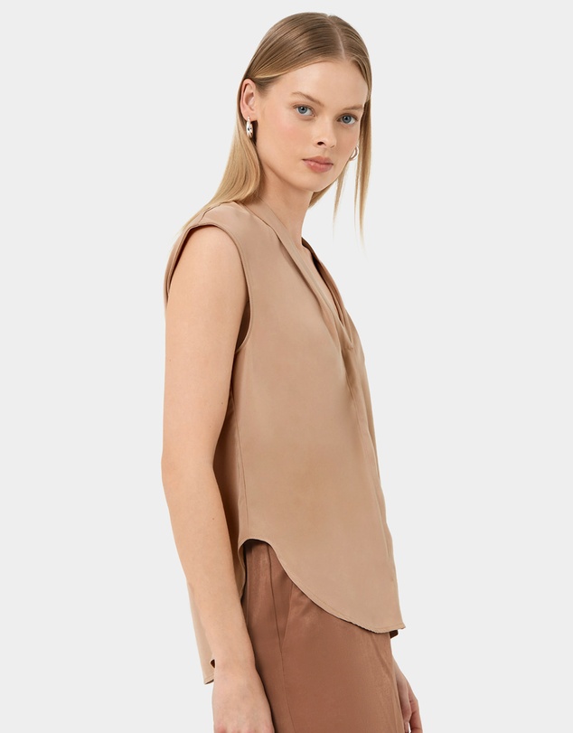 Forcast - Adelaide V-Neck Cap Sleeve Top