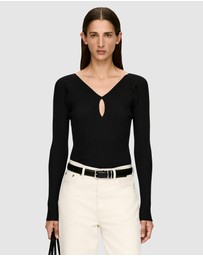 ARKET - V-Neck Rib Top