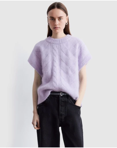 & Other Stories - Cable-Knit Mohair-Blend Vest