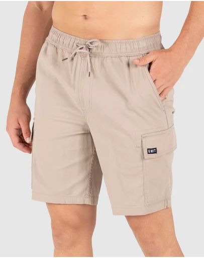 UNIT - UNIT Pivot Mens Elastic Waist Cargo Shorts