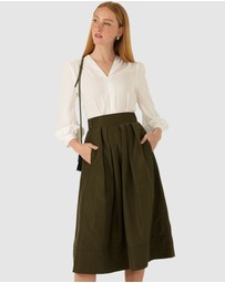 SACHA DRAKE - Pleated A-Line Skirt