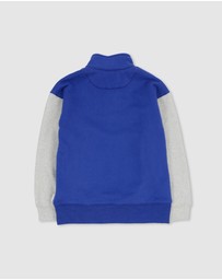 Olive & The Captain - Cobalt Cosy Block Zip Jumper- Updated Fit