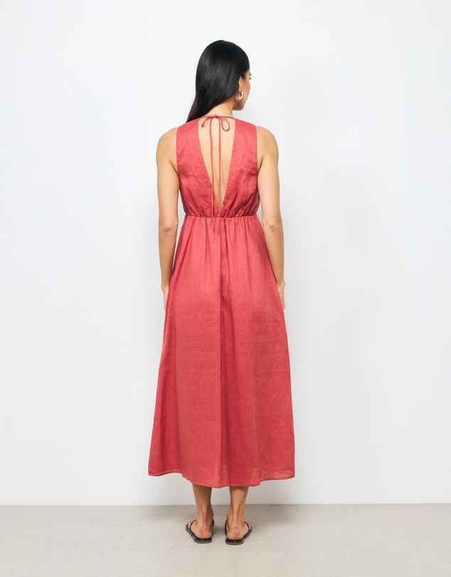 AERE - Navi Linen Midi Dress