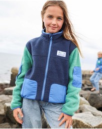 Skwosh - Skwosh Kids Polar Fleece Utility Jacket in Green/Blue
