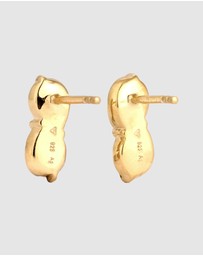 Elli Jewelry - Earrings Stud Crystal Drop 925 Sterling Silver Gold-Plated