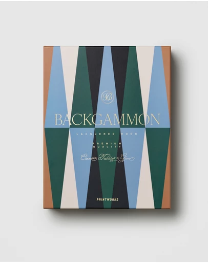 Printworks - Printworks Lacquered Backgammon-Blue