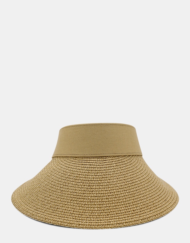 Morgan & Taylor - Emery Braided Visor in Natural Beige