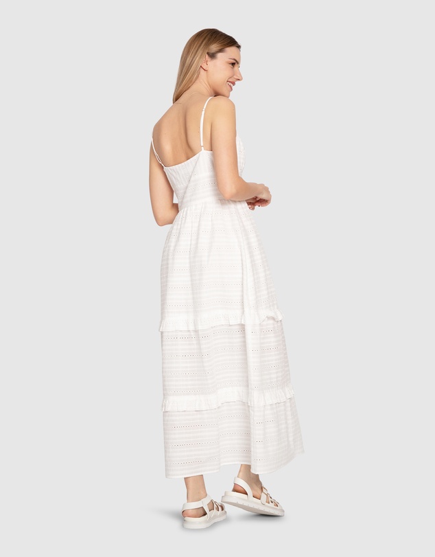 Belle & Bloom - Superstition Tiered Maxi Dress - White