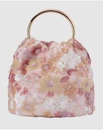 Olga Berg - Alfie Floral Sequin Bag