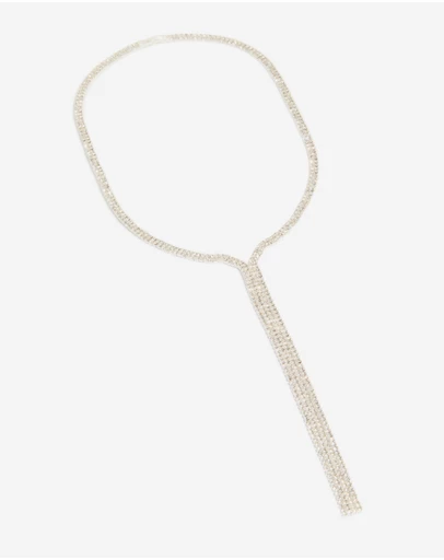 Lovisa - Silver Diamante Waterfall Y-Necklace