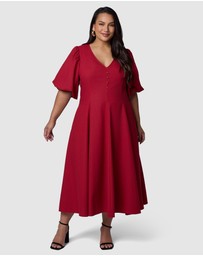 Pink Dusk by Curve Project - Ignition Midi Dress