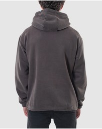 Fallen Footwear - Fallen Footwear Men Grunge Hoodie Relax Jumper Regular Fit Asphalt/Black