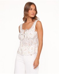Petal & Pup - Gail Top - White Vintage Floral