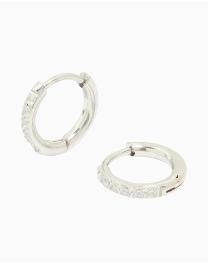 Lovisa - Surgical Steel Cubic Zirconia Classic Hoop Earrings