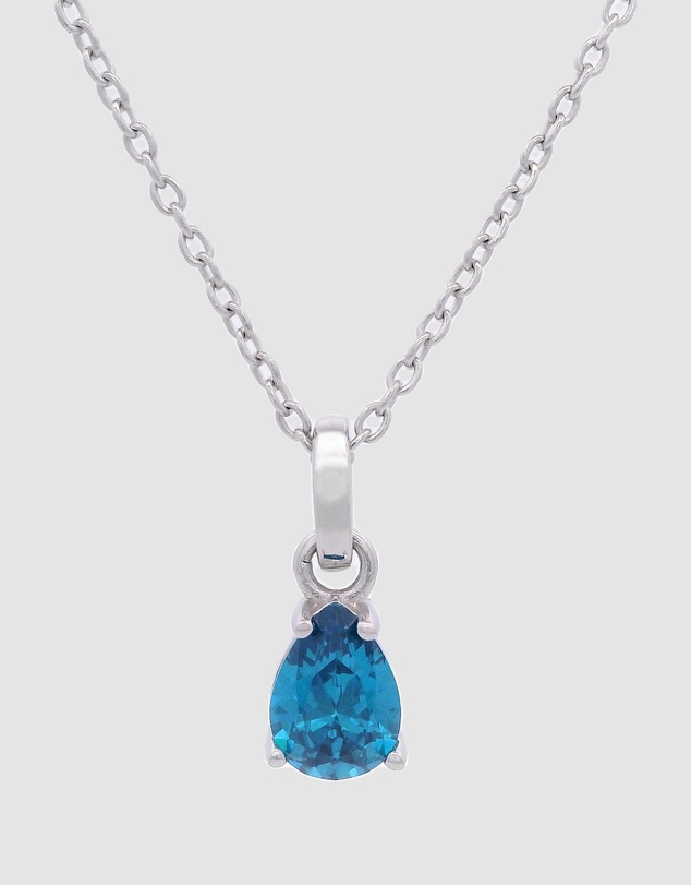 Georgini - GEORGINI WISTERIA PENDANT BLUE TOPAZ CZ SILVER