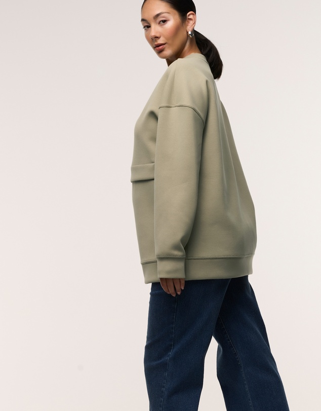 Soon Maternity - Oversized Feeding Zip Jumper