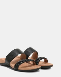 Vionic - Jeanne Slide - Black Leather