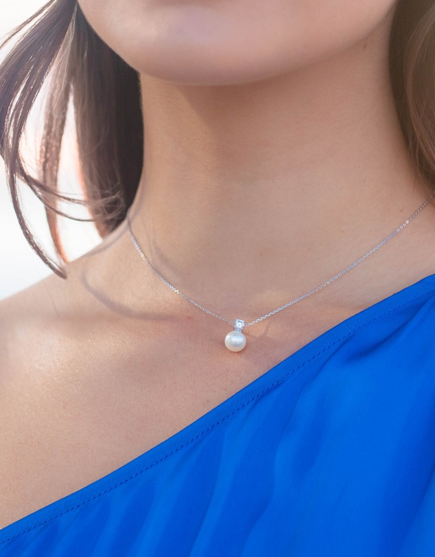 Georgini - GEORGINI OCEANS NOOSA FRESHWATER PEARL NECKLACE SILVER