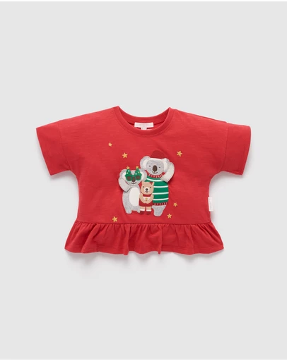 Purebaby - Christmas Together Tee-Kids-Babies