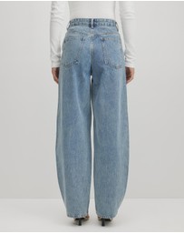 AERE - Marla Mid-Rise Barrel Leg Jeans
