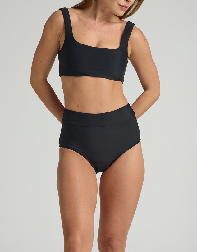 Modibodi - Swimwear Period Hi-Waist Bikini Brief Light Absorbency Black