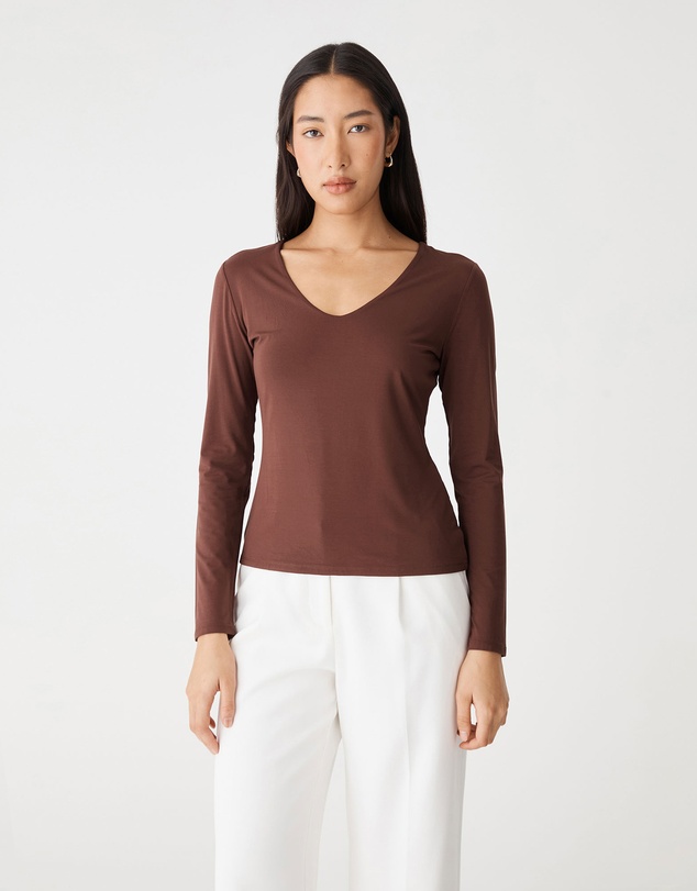 Forcast - Isla V-Neck Bamboo Top