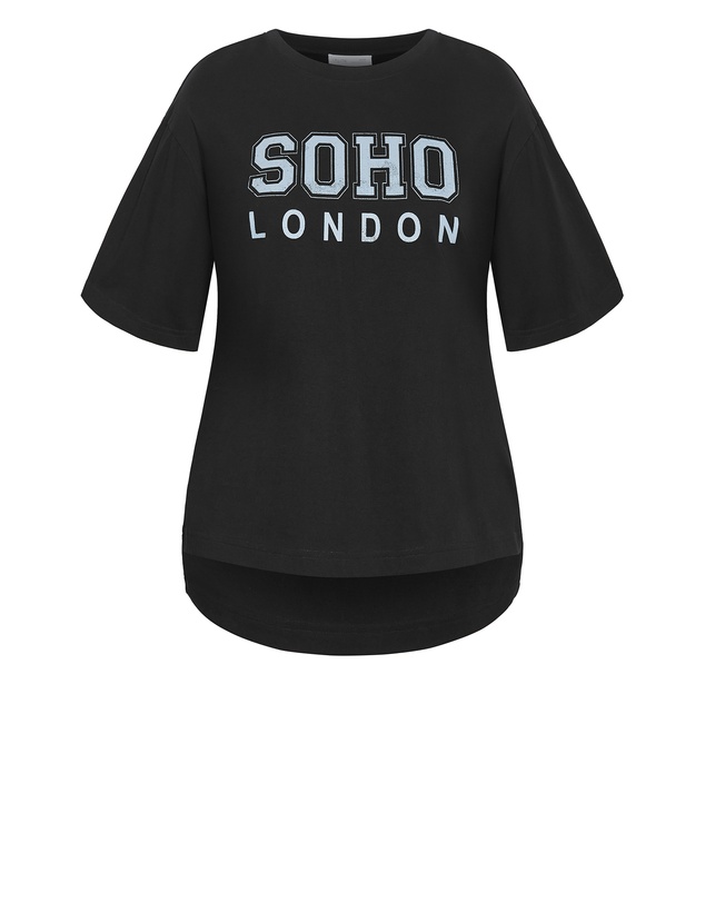 City Chic - Plus size Soho Cotton Tee - black